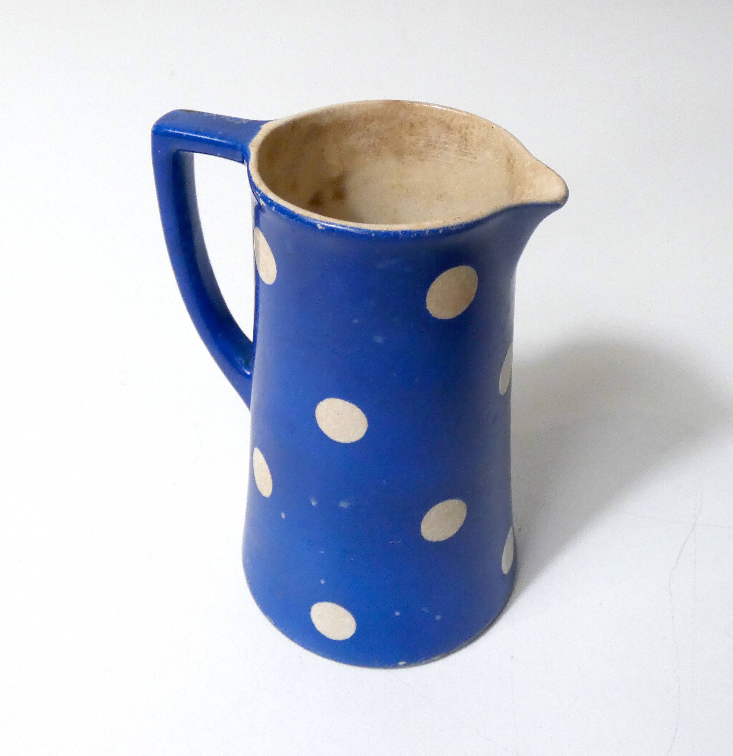 antique Longchamp style ceramic pitcher