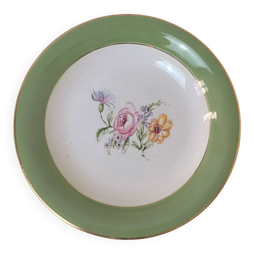 Shallow dish Lunéville flowers