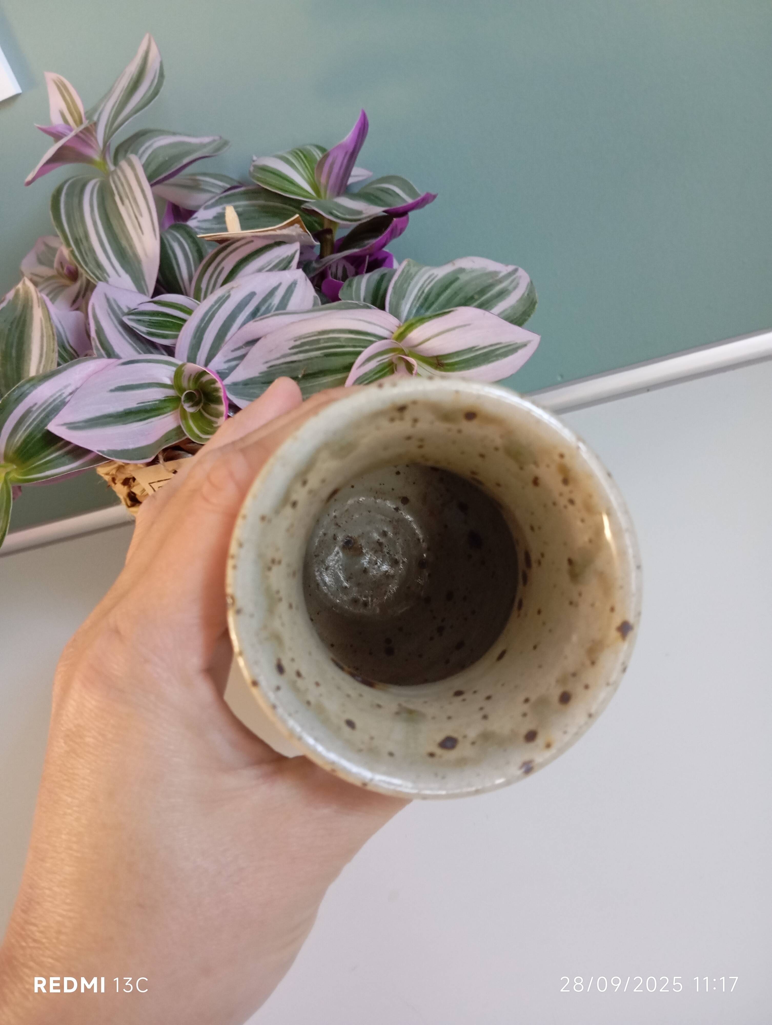 Pyrite stoneware vase