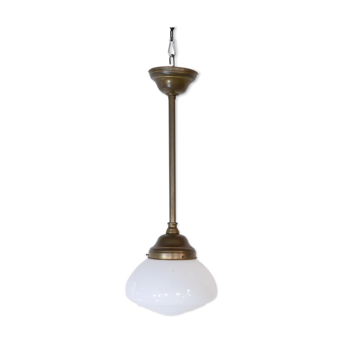 Vintage single opaline hanging lamp