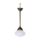 Vintage single opaline hanging lamp