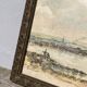Watercolor old shore golden frame