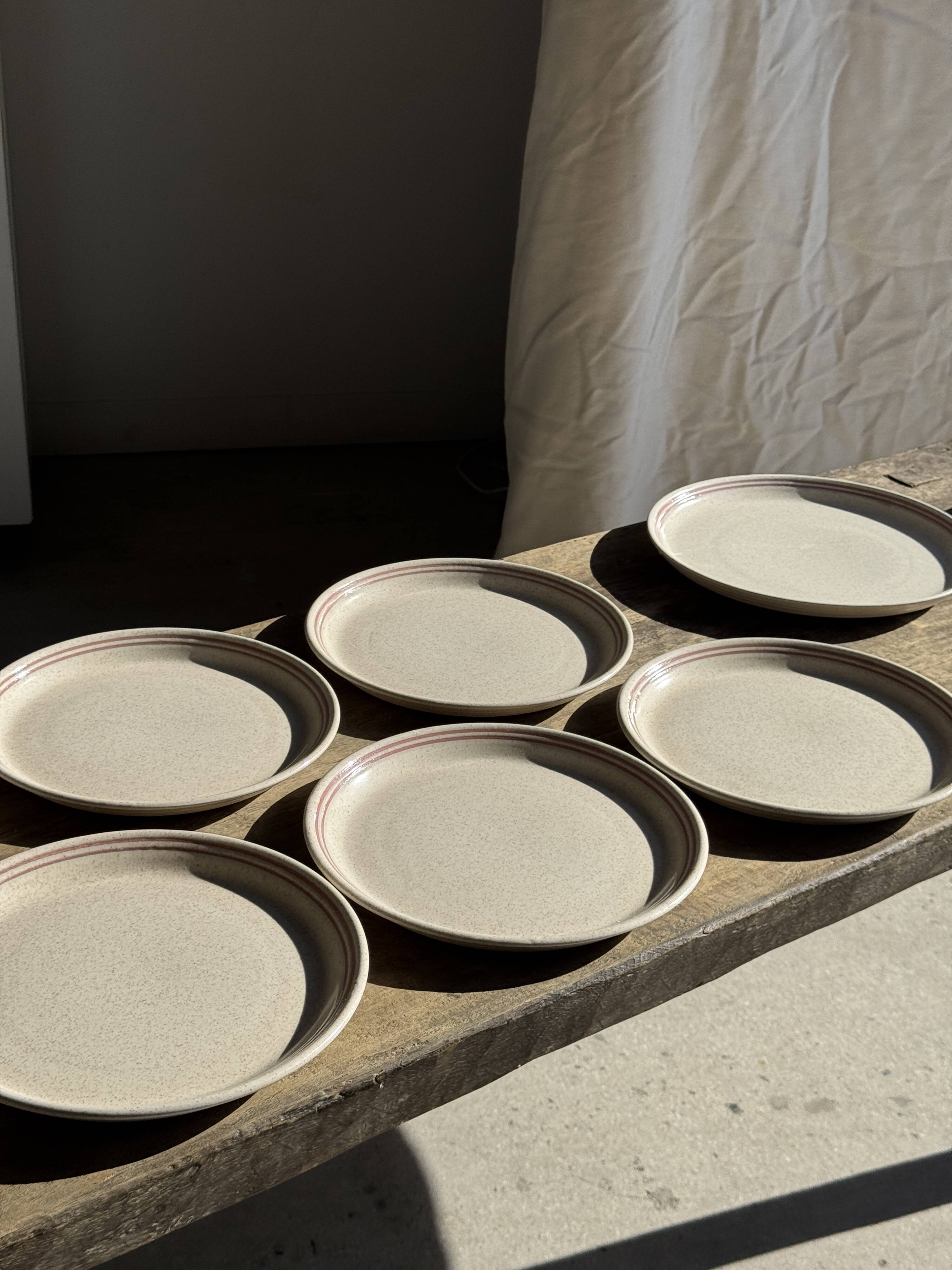 Lunéville table service Art Workshop 8 plates and 2 serving dishes