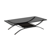 Chrome coffee table and smoked glass 1970