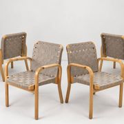 Model 45 Lounge Chairs by Alvar Aalto for Artek, 1970s, Set of 4