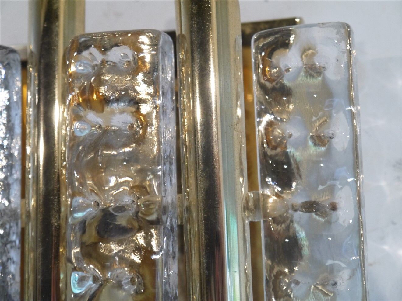 Crystal and brass sconces by Carl Fagerlund 1970