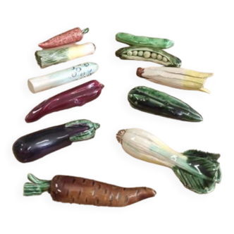 Porte-couteaux type "Vallauris" années 60, lot de 11
