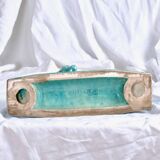 Art Deco Cracked Ceramic Teddy Bear Statue by LV Ceram