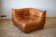 Pine leather Togo corner chair by Michel Ducaroy for Ligne Roset