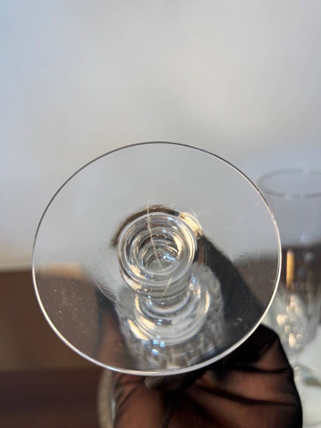 2 verres à champagne Baccarat m. Richelieu