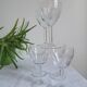 Set of 6 cut glass wine glasses