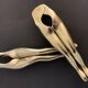 Pair of nutcrackers or anthropomorphic hazelnuts in bronze