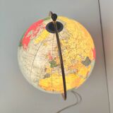 Luminous globe Taride 1970 golden tripod foot