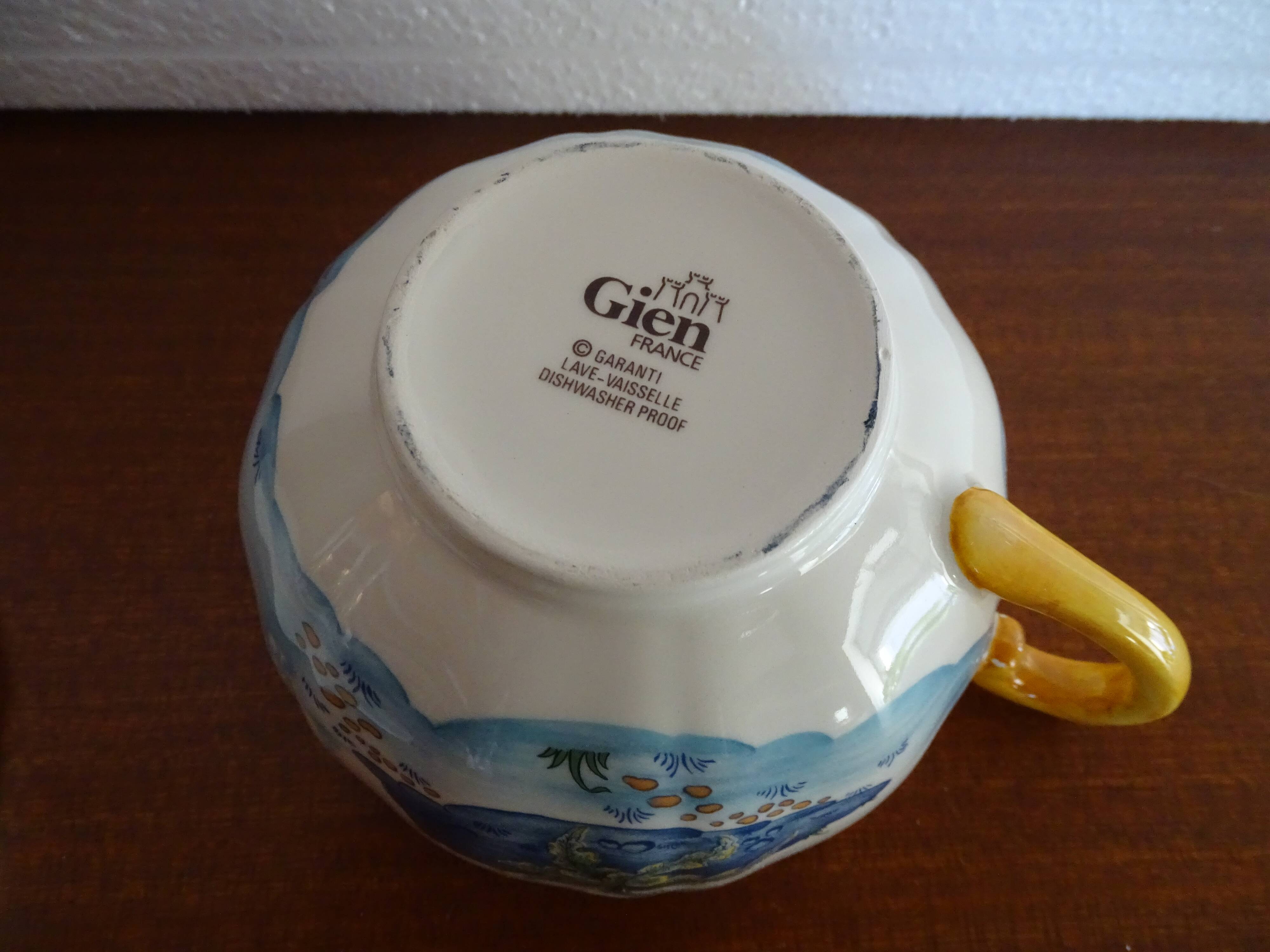 Earthenware lunch cups by Gien MAGELLAN - With box