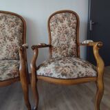 Voltaire style sofa armchair set