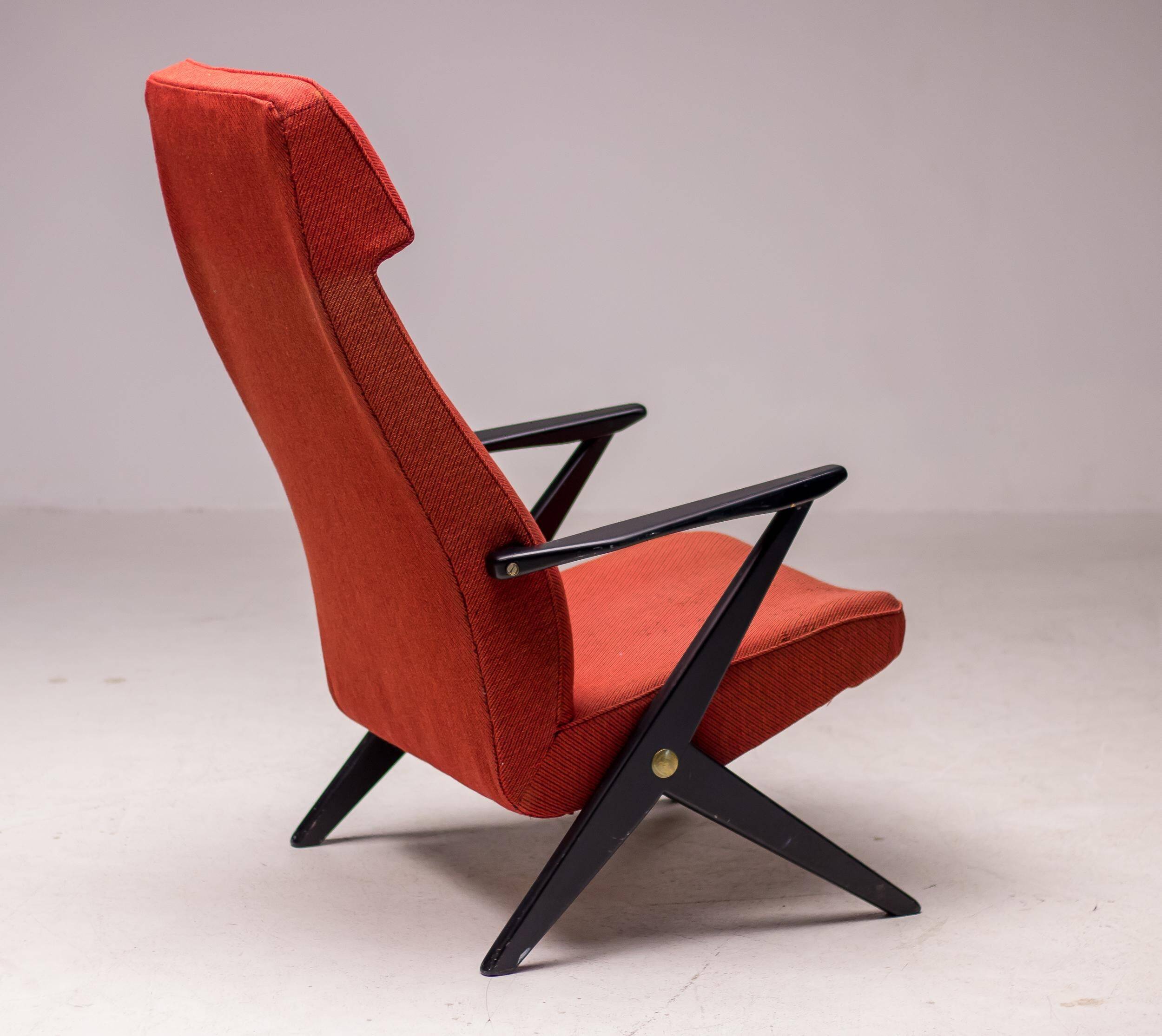 Fauteuil Bengt Ruda, Triva, hêtre laqué noir, 1950