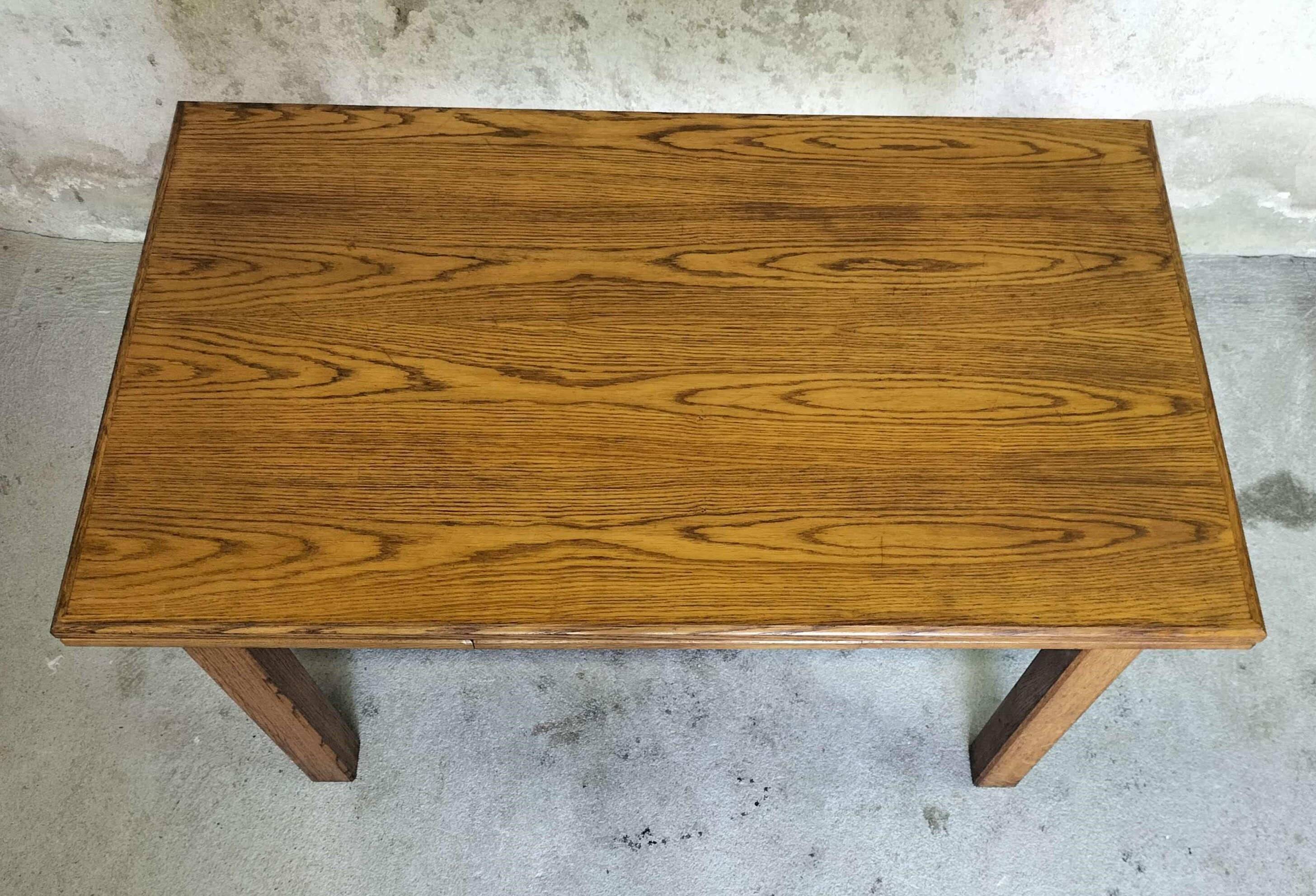 Farmhouse style dining table.