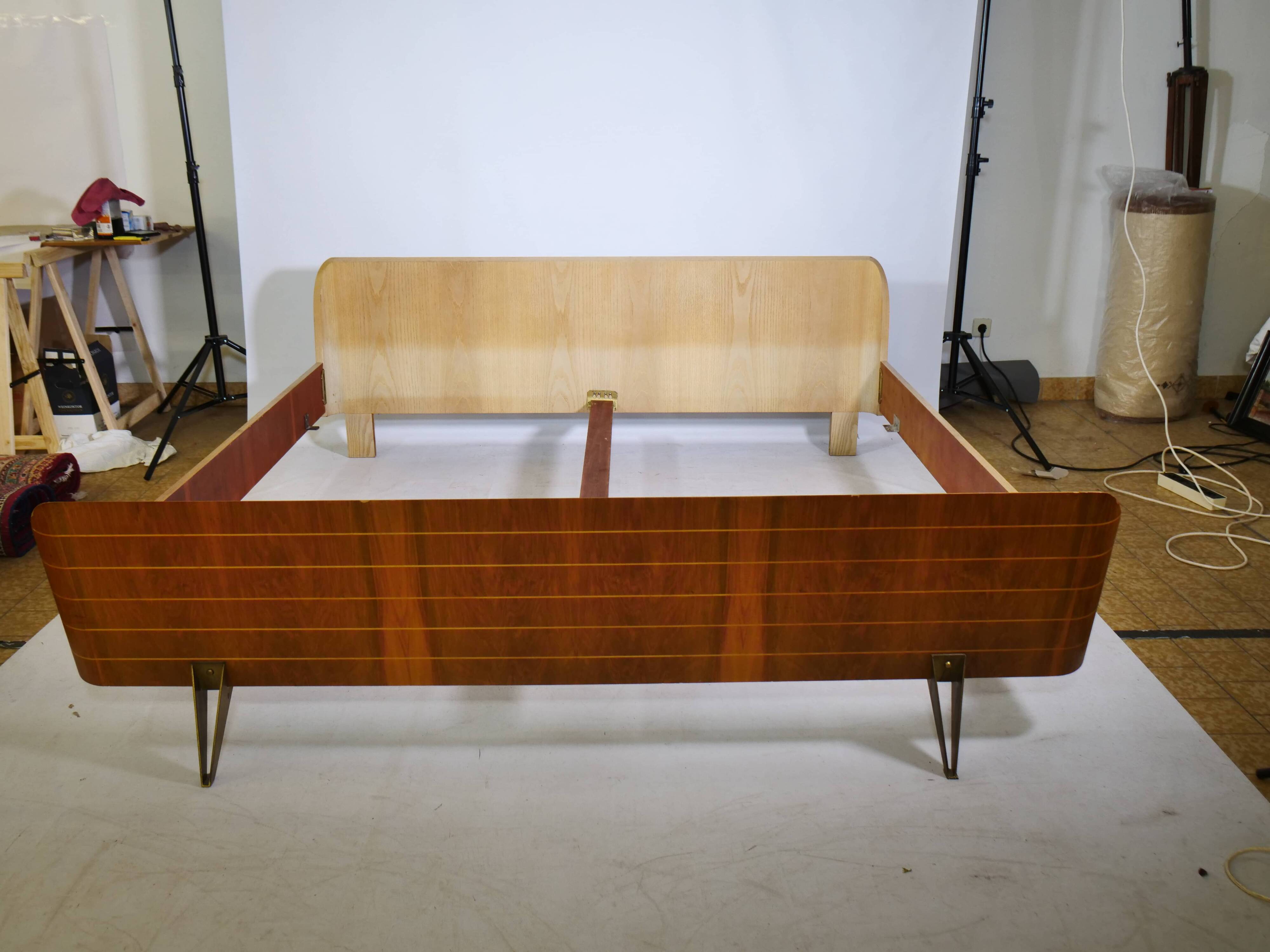 Vintage design double bed, 50s 60s