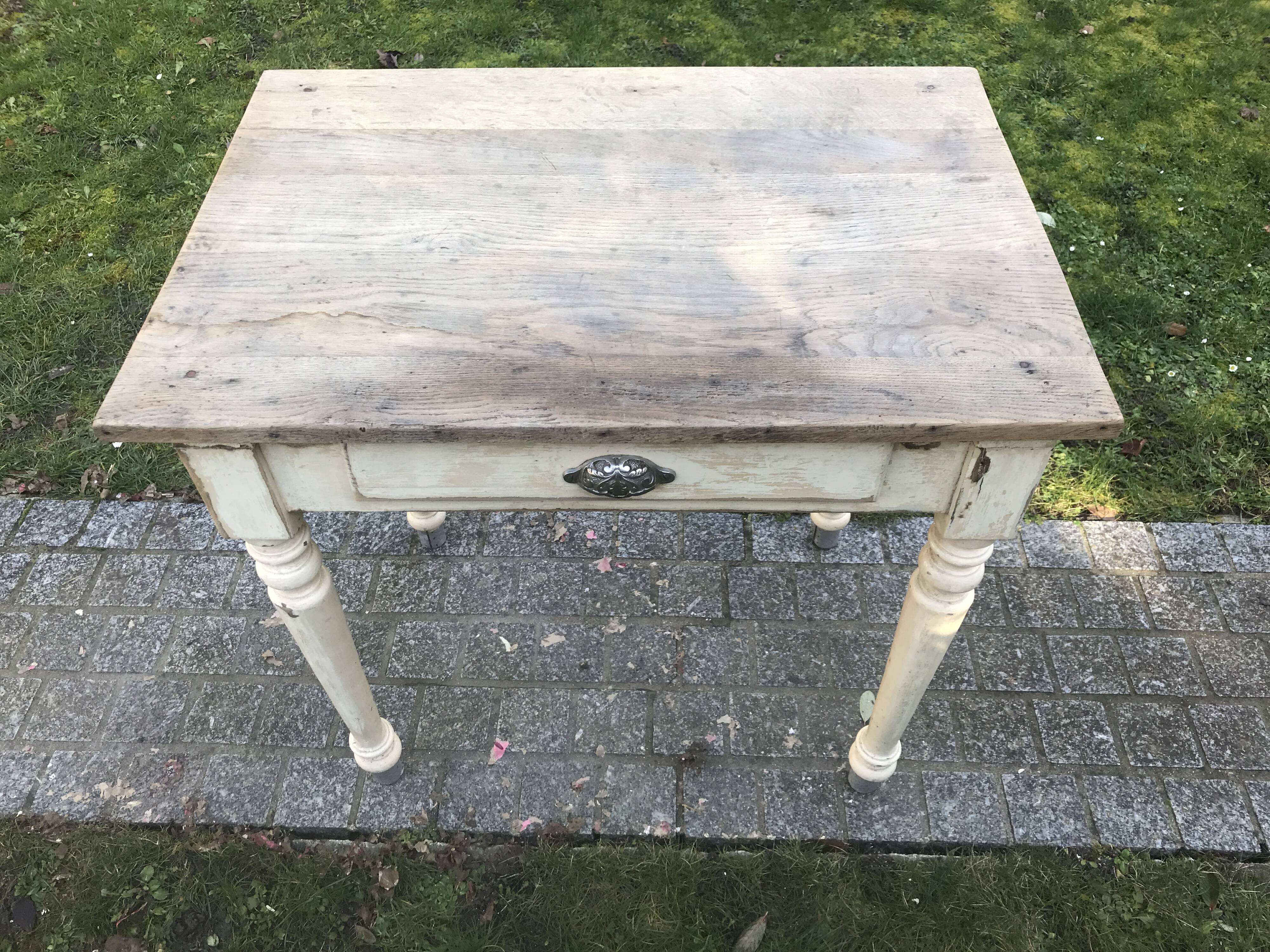 Ancient small farm kitchen table 1940