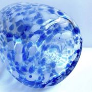 Elegant Soliflore Vase Candle Holder Mirella Thick Blown Glass Speckled New