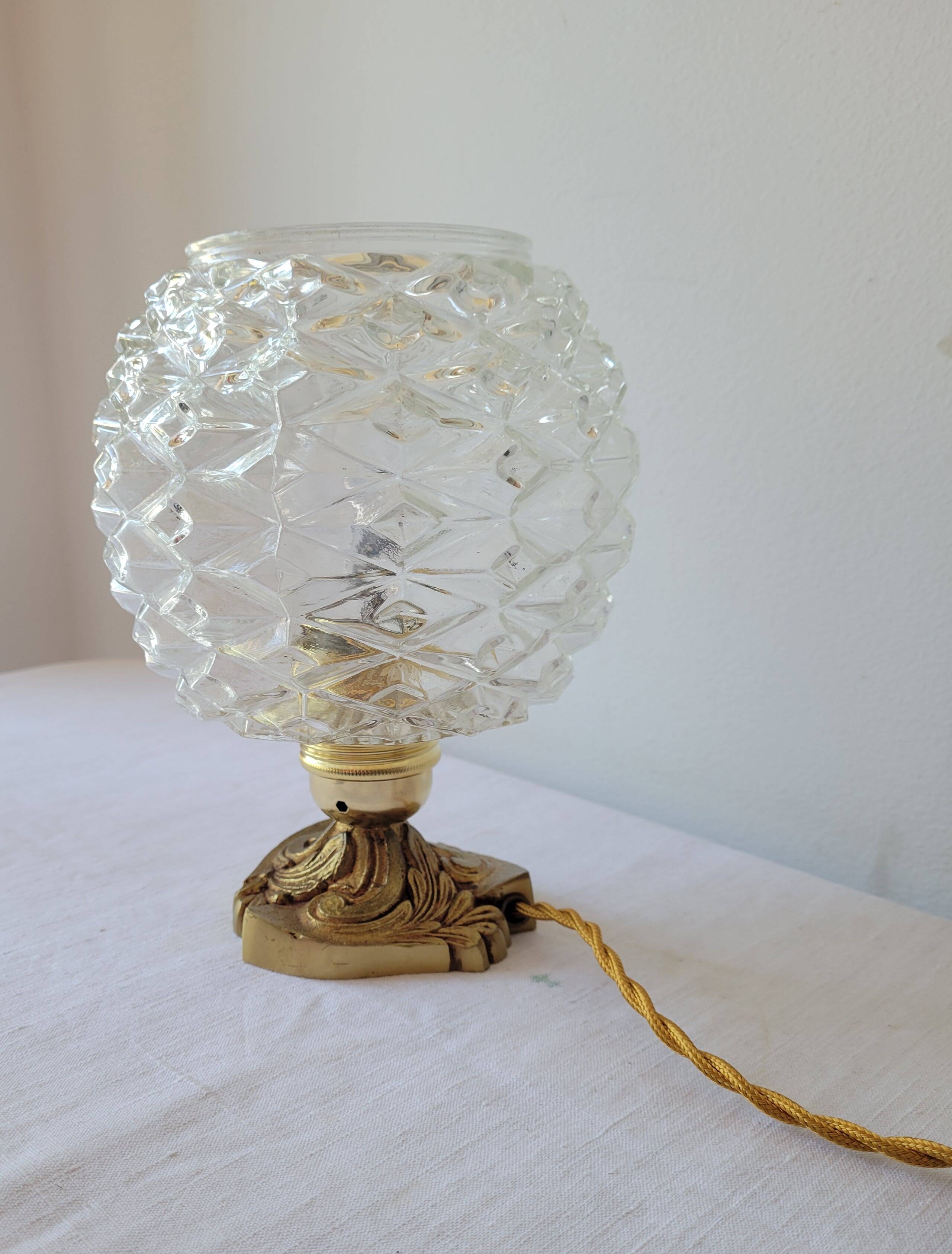 Bronze and glass lamp