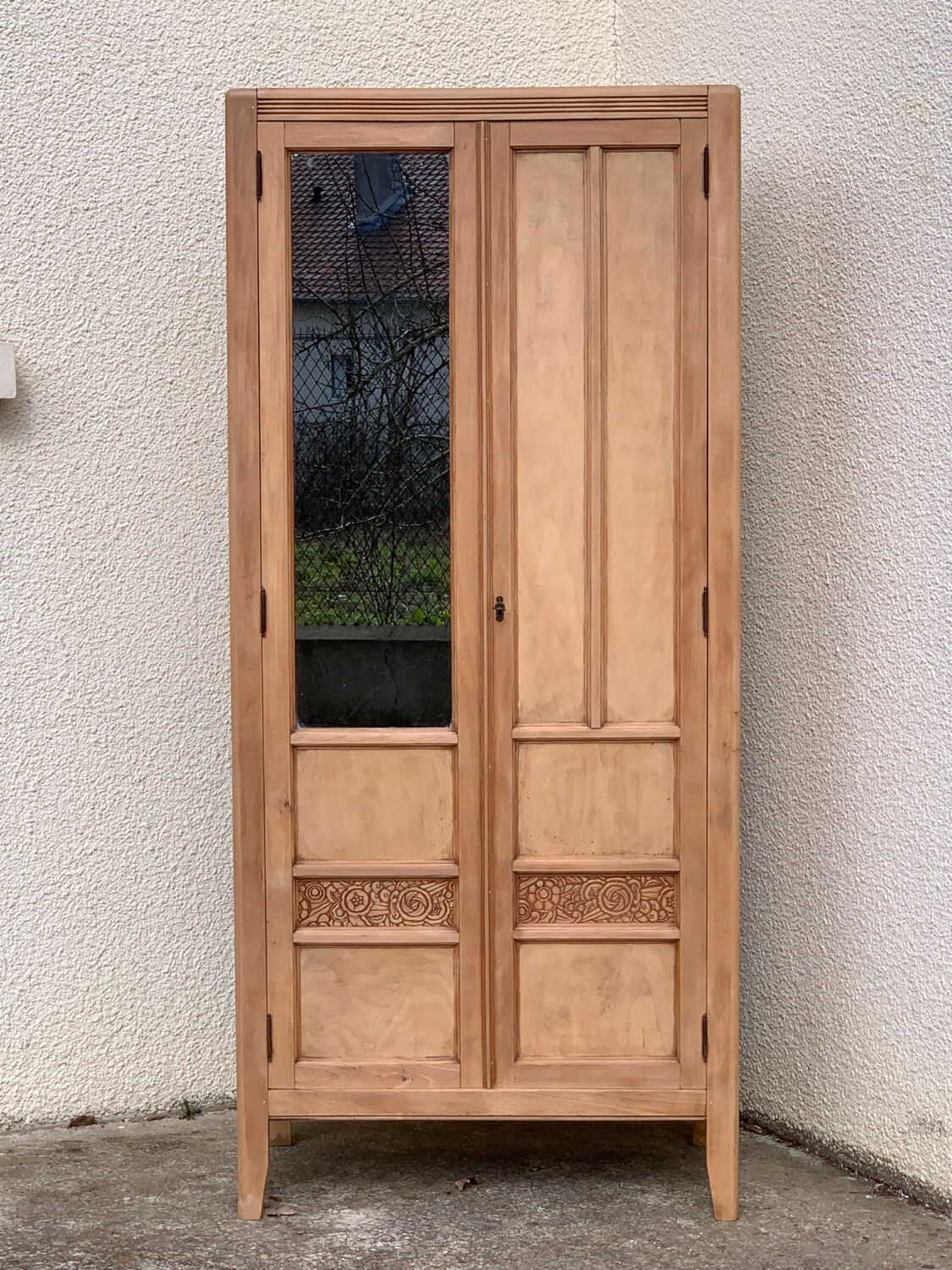 Parisian art deco cabinet 1930 raw wood