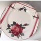 Terre de Fer Digoin plates, vintage rose