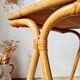 Side table magazine rack in rattan - 1960 design