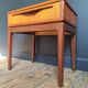 Vintage teak bedside table, Scandinavian design nightstand, accent furniture.