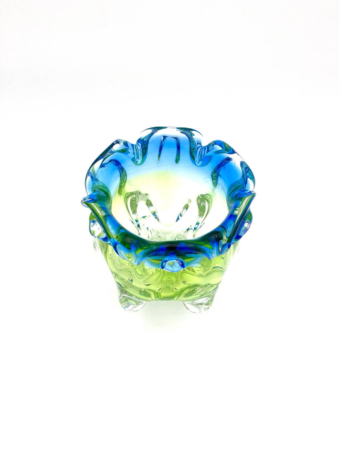 Corolle Vase Massif Hospodka Chřibská Cristal Sommerso Bicolour