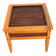 Petite table de salon, table basse bois bambou et verre, table indonésienne