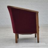 1950s, Danish armchair, original condition, furniture velour, beech wood.