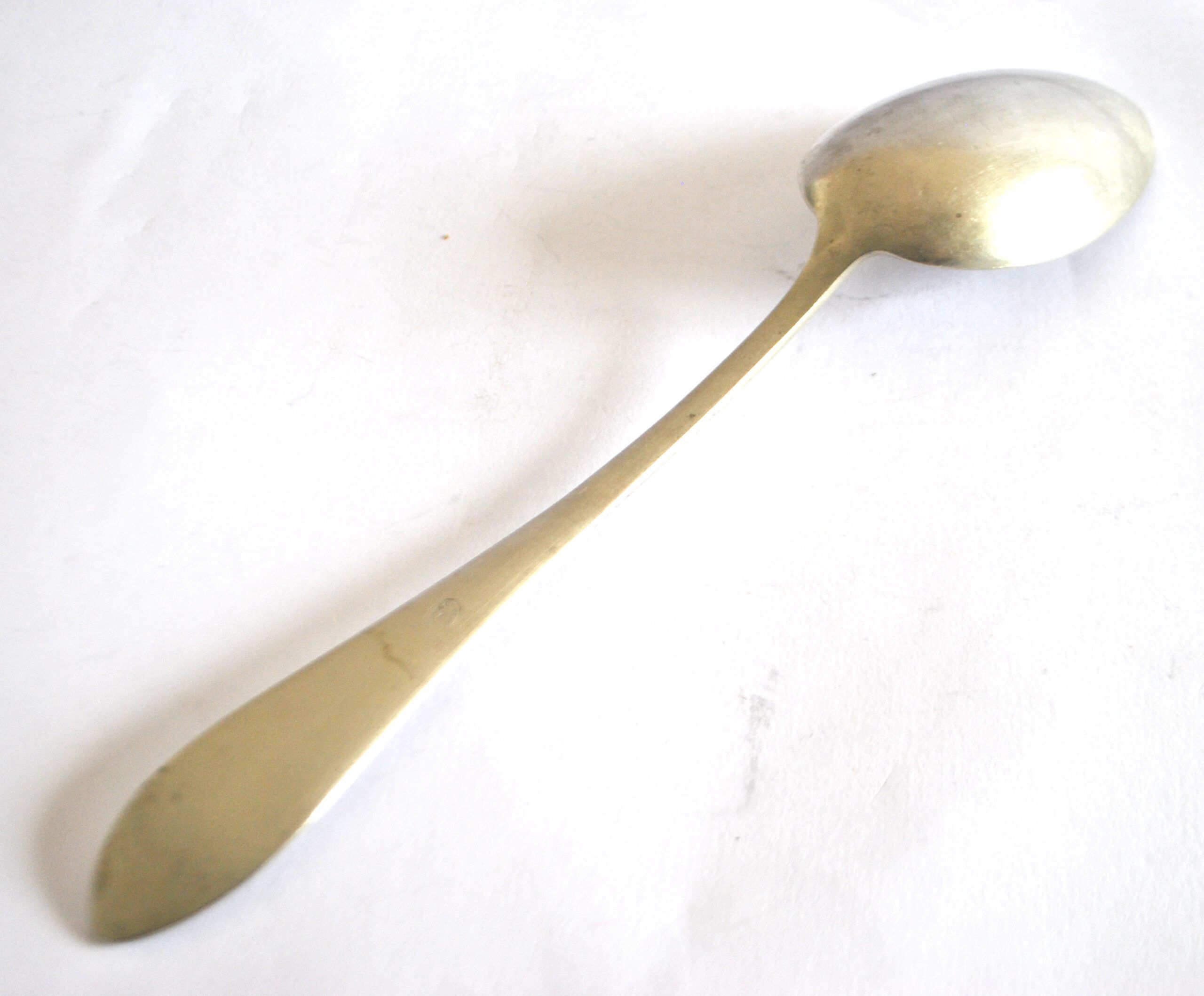 German silver-plated sauce spoon Gowe ALPACCA pearl decoration 26cm