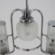 Chrome and glass Art Deco Bauhaus pendant, 1930s