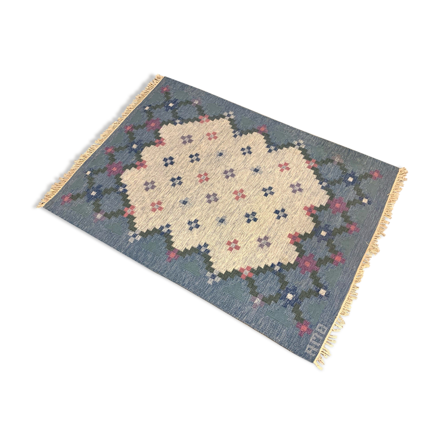 Swedish midcentury carpet röllakan 1960s