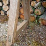 Pair of oak farmhouse benches 228 cm