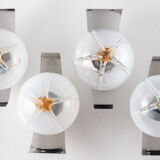 4 Mazzega Murano wall lamps vintage 1960s