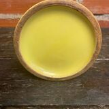 Old Yellow Glazed Ceramic Pitcher Vintage Kitchen #D427