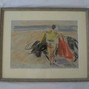 Tableau de toréador -  feria de Nimes, un Miura!
