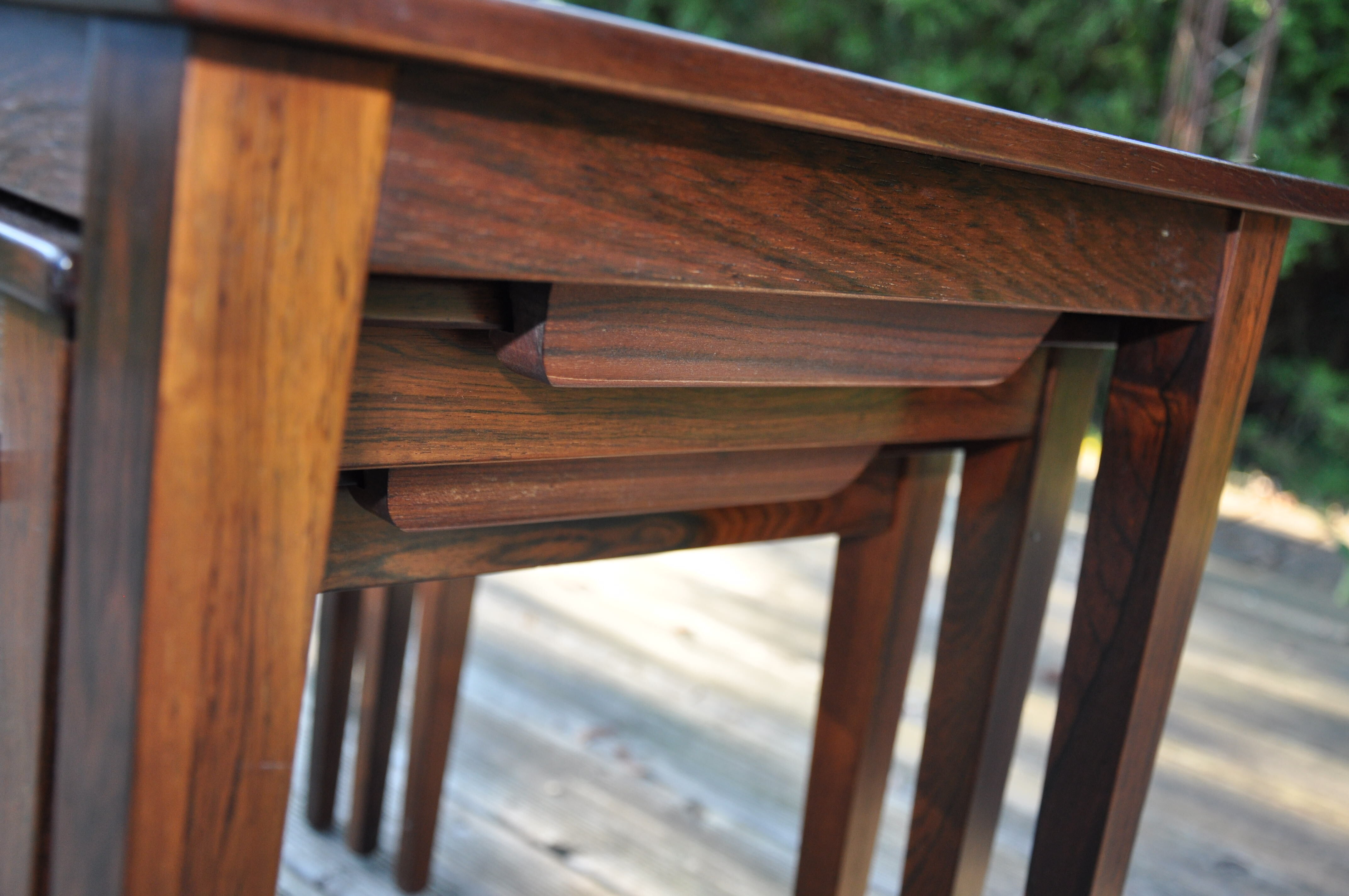 Kvalitet pull-out tables scandinavian 60s rosewood