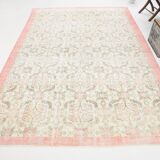 7x10 Rug For Living Room Beige Floral Turkish Rug, 203x303Cm SK20555
