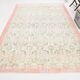 Tapis 7x10 pour salon, tapis turc à fleurs Beige, 203x303Cm SK20555