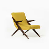 Lounge chair by ULUV reupholstered in Kvadrat Hallingdal, Czechoslovakia, 1960s