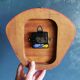 Horloge formica vintage pendule murale silencieuse "SMI noir orange"
