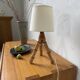 1960s rattan desk or table lamp