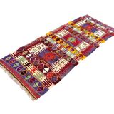 Geometric Handwoven Neutral Kilim Runner