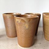 Set of 6 glasses in sandstone  Digoin