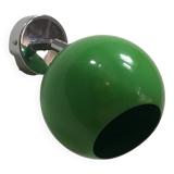 Eyeball Space Age green wall lamp in enameled sheet metal