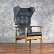 Armchair in black leather, 1970