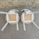 Pair of wooden and Skaï chairs from the 80s, Italy